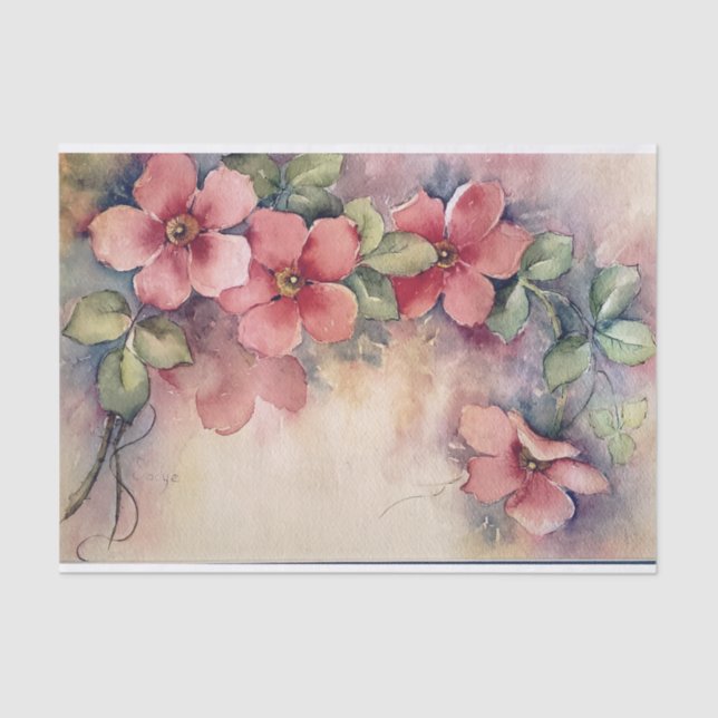 Pink Dogwood Tissue Paper (Front)