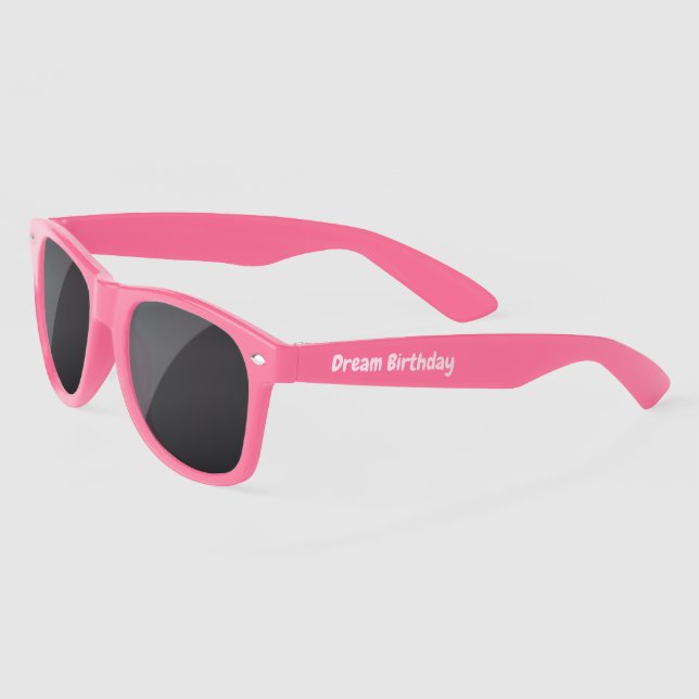 Pink Doll Themed Party Favour - Custom Sunglasses  (Left)