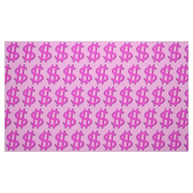 Pink Dollar Sign Fabric (Fat Quarter)