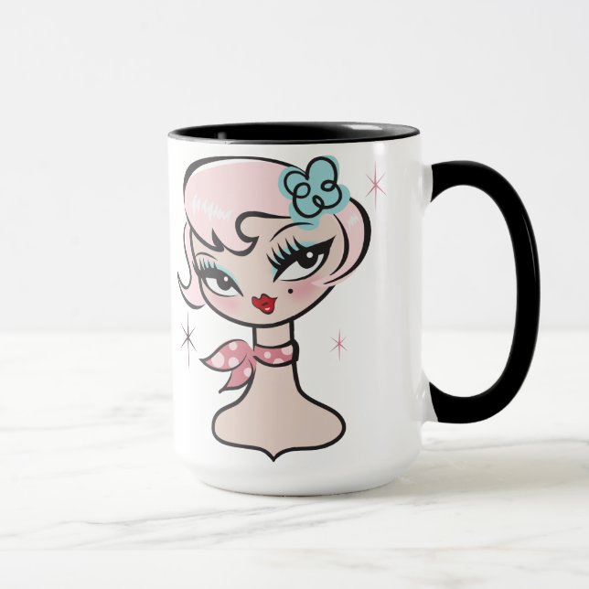 Pink Dolly Chic Mug by Fluff (Right)