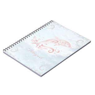 Pink Dolphin Personalised Notebook
