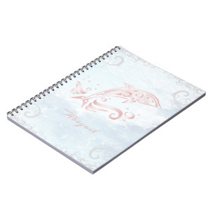Pink Dolphin Personalised Notebook