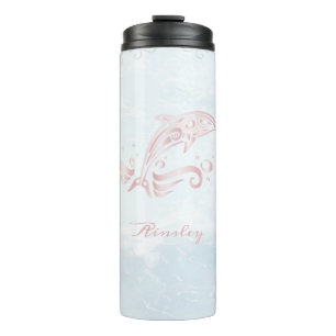 Pink Dolphin Personalised Thermal Tumbler