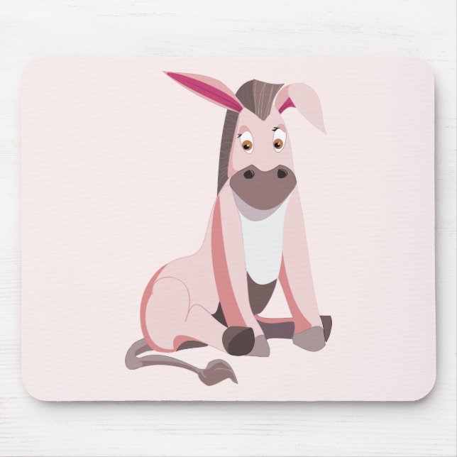 Pink Donkey Mouse Pad - Your Colours (Front)