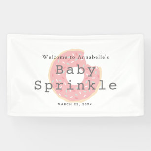 Pink Donut Baby Sprinkle /  Shower Banner