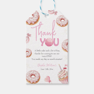 Pink Donut & Candy Party Suite Gift Tags