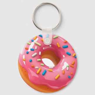 Pink Donut Key Ring