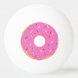 Pink Donut With Sprinkles Ping Pong Ball