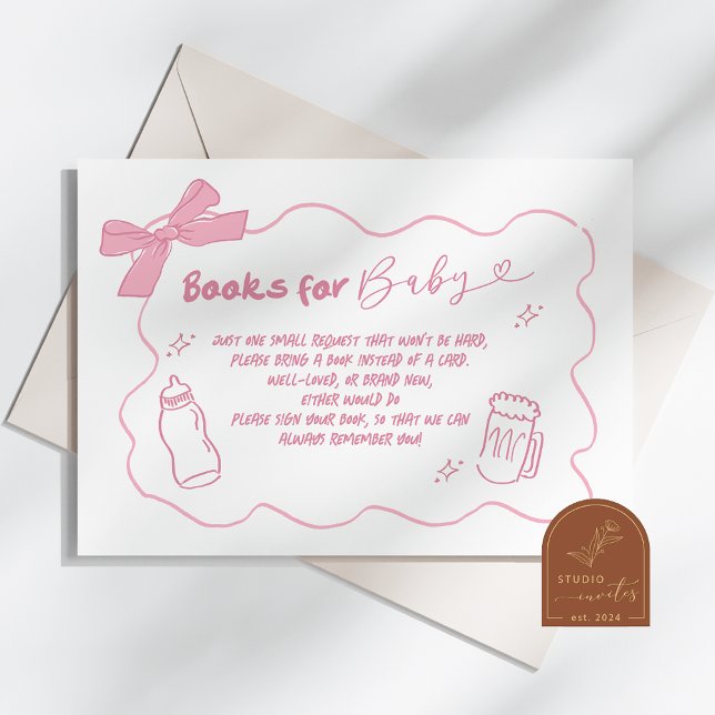 Pink Doodle Baby is Brewing Books for Baby Enclosure Card (Creator Uploaded)
