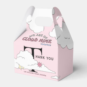 Pink Doodle Cloud Nine Baby Shower Favour Box