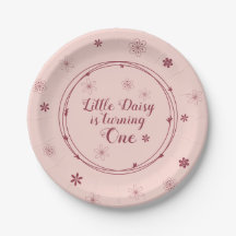 Pink Doodle Floral 1st Birthday