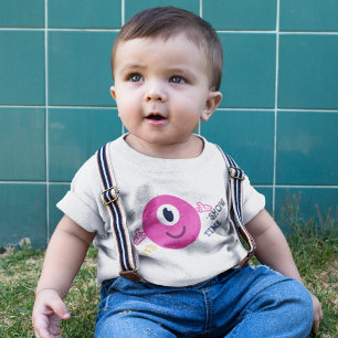 Pink Doodle Smile Waving Hi  Baby T-Shirt