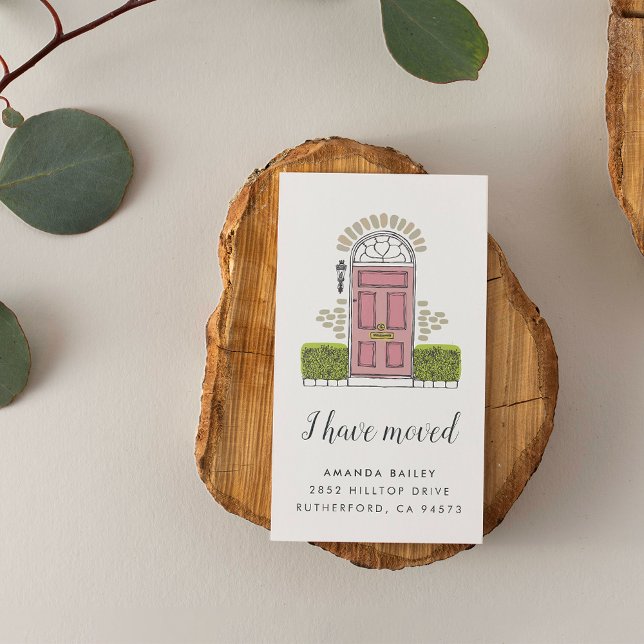 Pink Door Moving Announcement Insert Cards (Creator Uploaded)