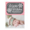 Pink Dot Chalkboard Snowflake Holiday Photo Card