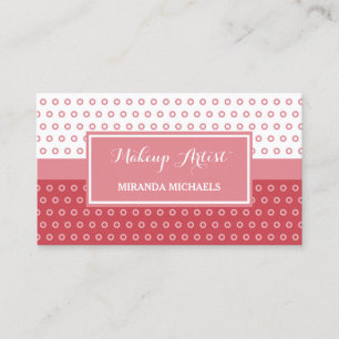 Pink Dot Makeup Artist Business Card