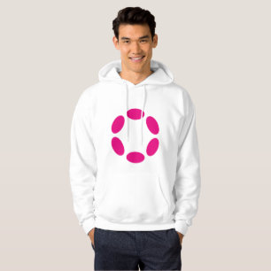 Pink Doted Simple Men's Hoodie 