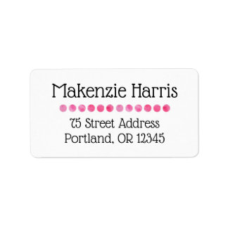 Pink Dots Address Label