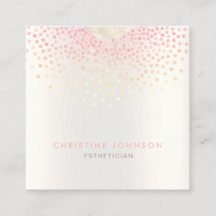 pink dots decor square business card