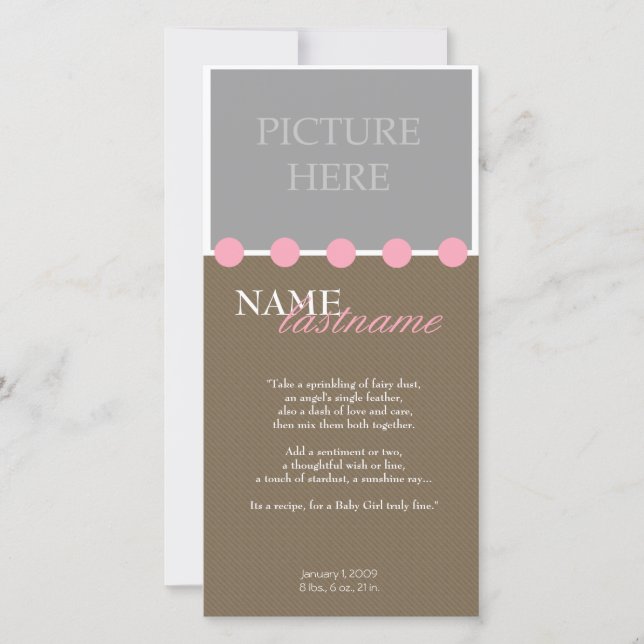 Pink Dots - Girl Announcement (Front)