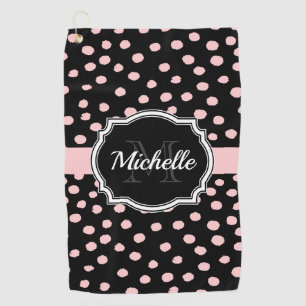 Pink Dots Golf Towel