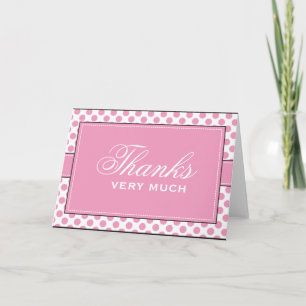 Pink  Dots : : Modern Thank You Cards