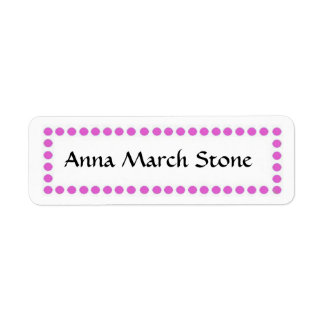 Pink Dots Name Label