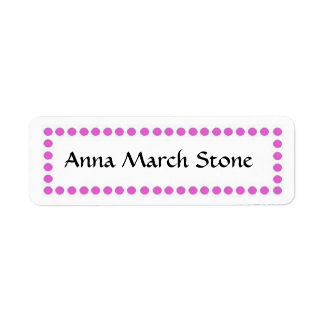 Pink Dots Name Label (Front)