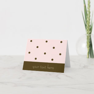 Pink Dots Note Card (Customisable)