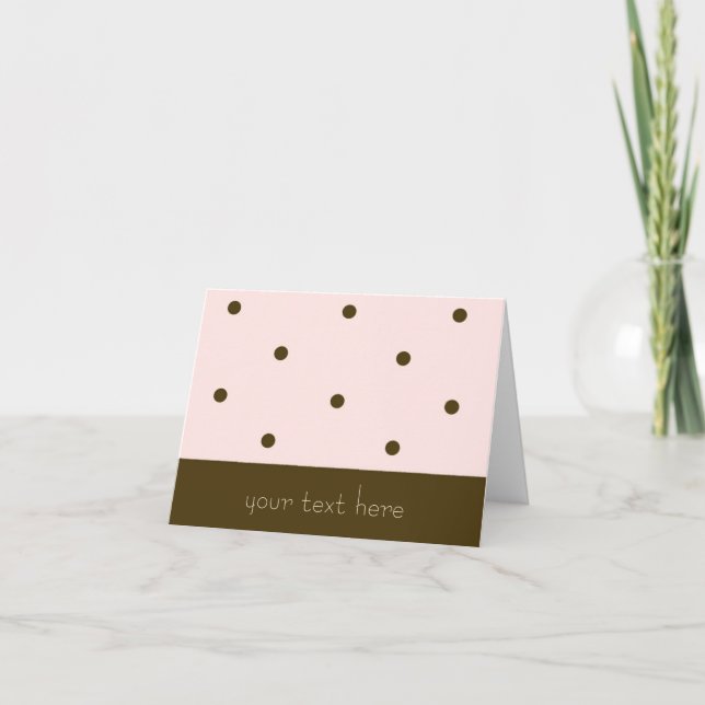 Pink Dots Note Card (Customisable) (Front)