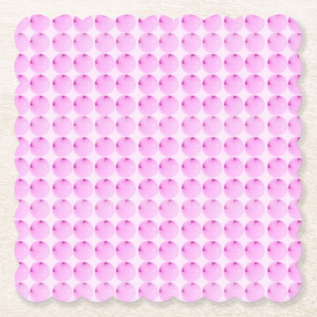 Pink Dots Paper Coasters (Front)