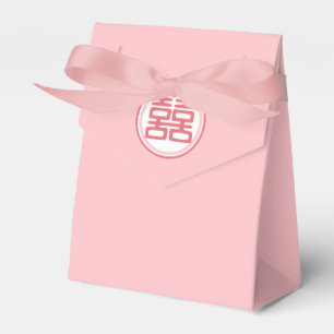 Pink Double Happiness - Round Favour Box