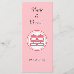 Pink Double Happiness - Round Menu