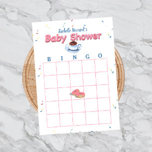 Pink Doughnut Baby Shower Sprinkles Bingo Game Notepad