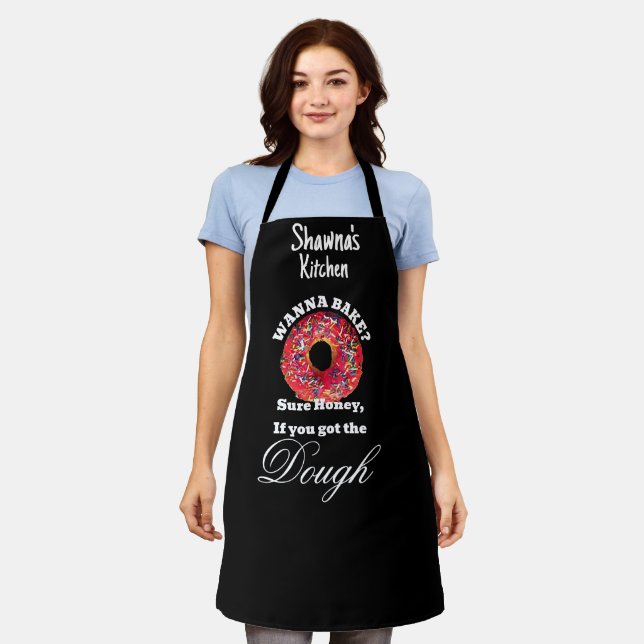 Pink Doughnut Baker Apron - Get Baking In Style (Worn)