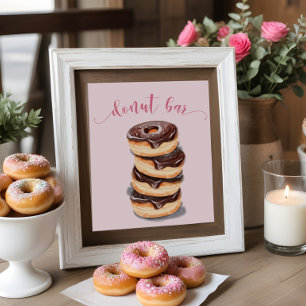 Pink Doughnut Bridal Shower Bar Sign