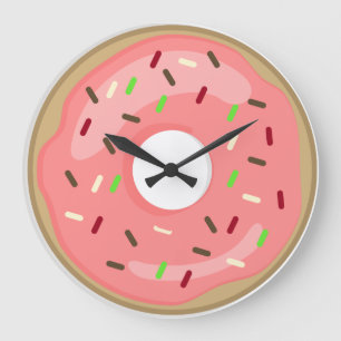 Pink Doughnut Clock