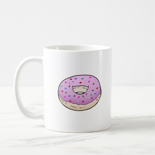 Pink Doughnut Coffee Mug (Left)