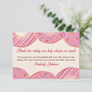 Pink Doughnut Delight  Thank You Card