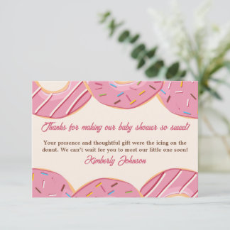 Pink Doughnut Delight  Thank You Card