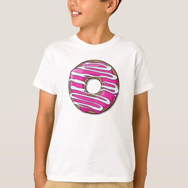Pink Doughnut, Doughnut, Icing, Frosting, Glaze T-Shirt (Front)
