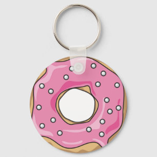 Pink Doughnut Key Ring