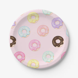Pink Doughnut Party Plate