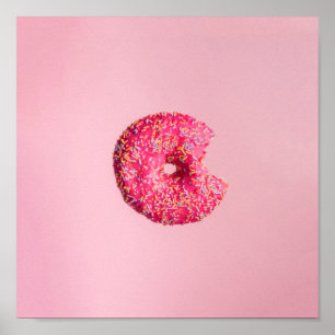 Pink doughnut poster