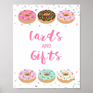 Pink Doughnut Sprinkle Cards & Gifts Sign