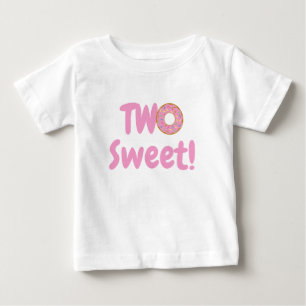Pink Doughnut Two Sweet 2nd Birthday Baby T-Shirt
