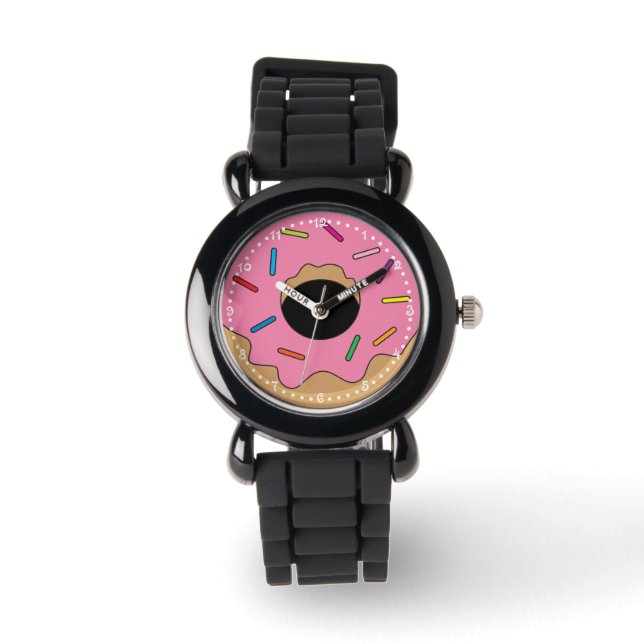 Pink Doughnut with Sprinkles Watch (Front)