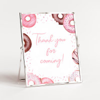 Pink Doughnuts and Diapers Baby Thank you for Comi