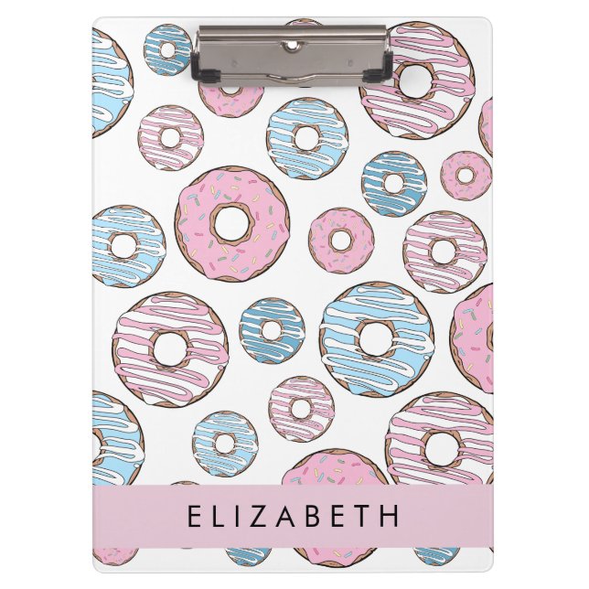 Pink Doughnuts, Blue Doughnuts, Sprinkles, Your Na Clipboard (Front)