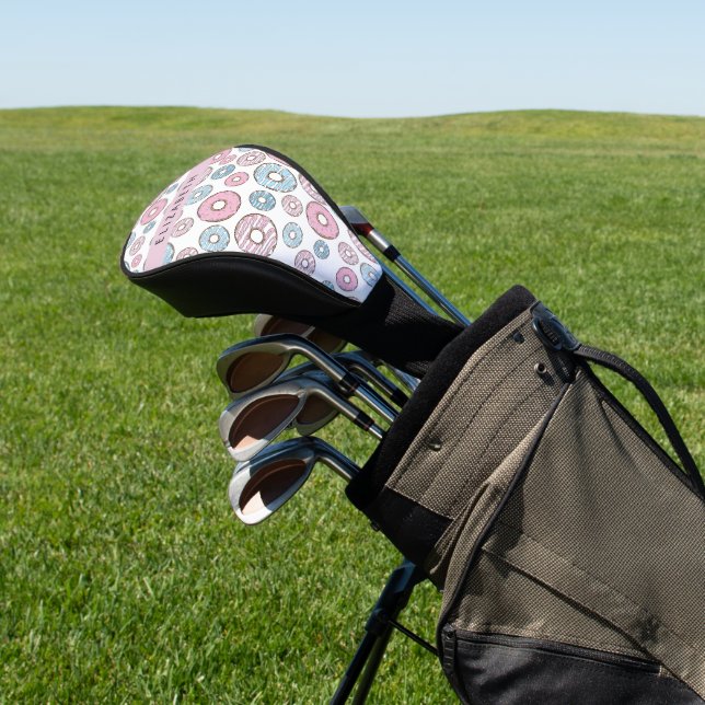 Pink Doughnuts, Blue Doughnuts, Sprinkles, Your Na Golf Head Cover (In Situ)