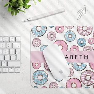 Pink Doughnuts, Blue Doughnuts, Sprinkles, Your Na Mouse Mat